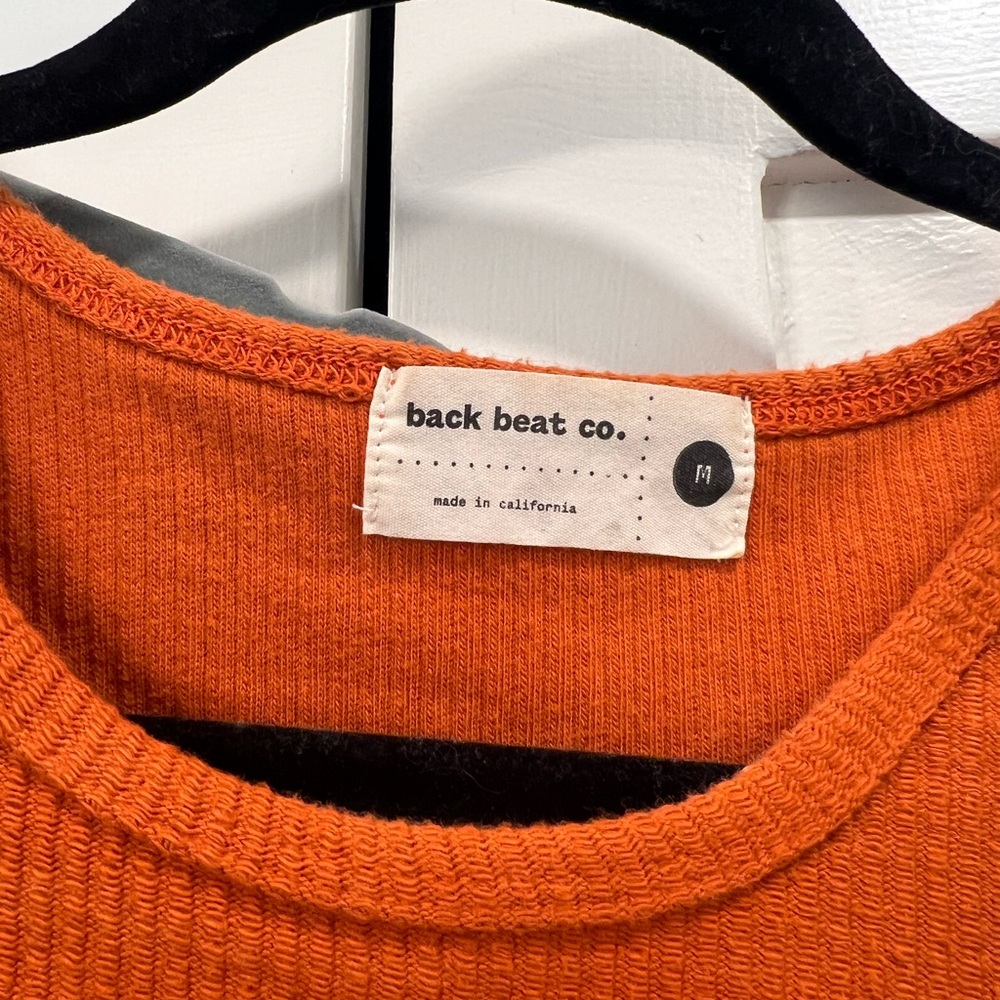 Back Beat Co. Orange Ribbed Set - Picture 3 of 5